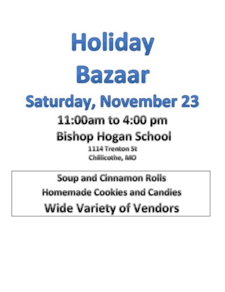 holiday bazaar on saturday november 23