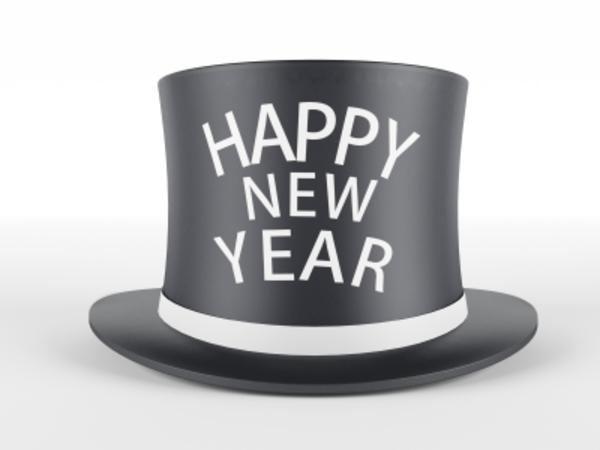 happy new year top hat