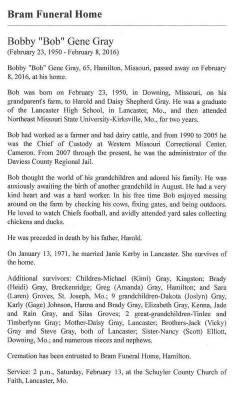 bob gray obit