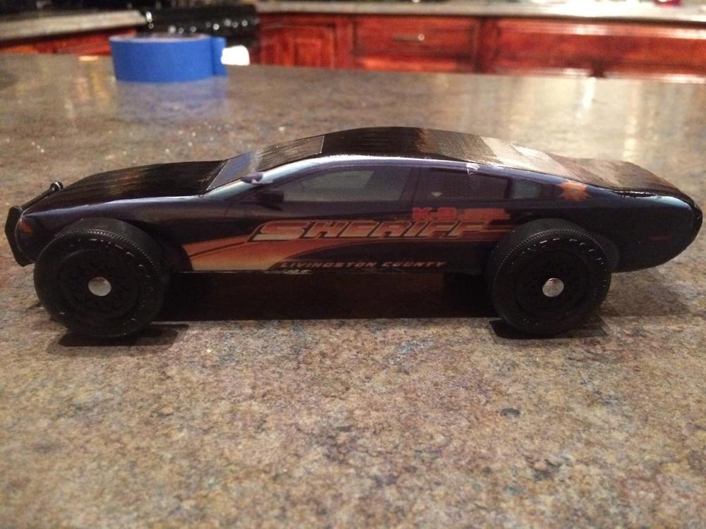 pine wood derby car side view