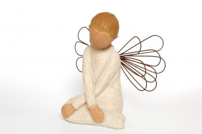 angel with wire wings
