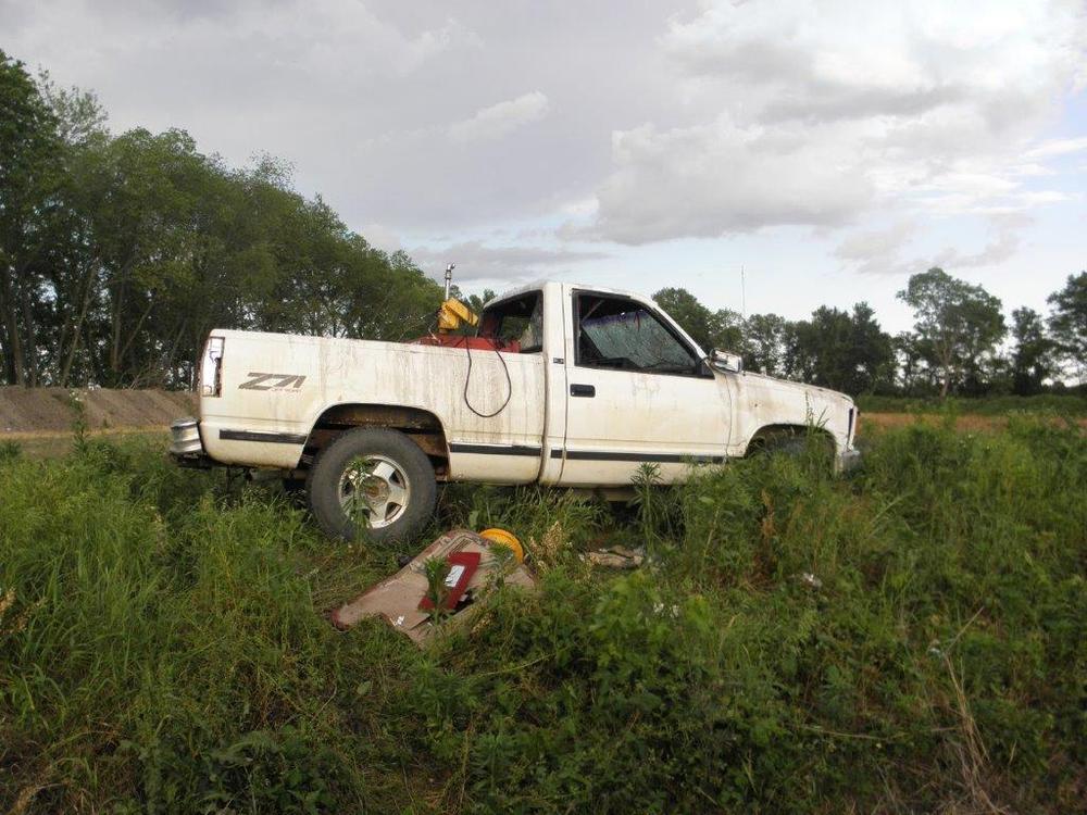 white truck side view