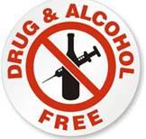 drug and alcohol free sign