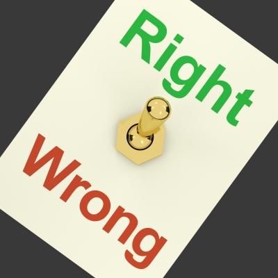 right and wrong switch