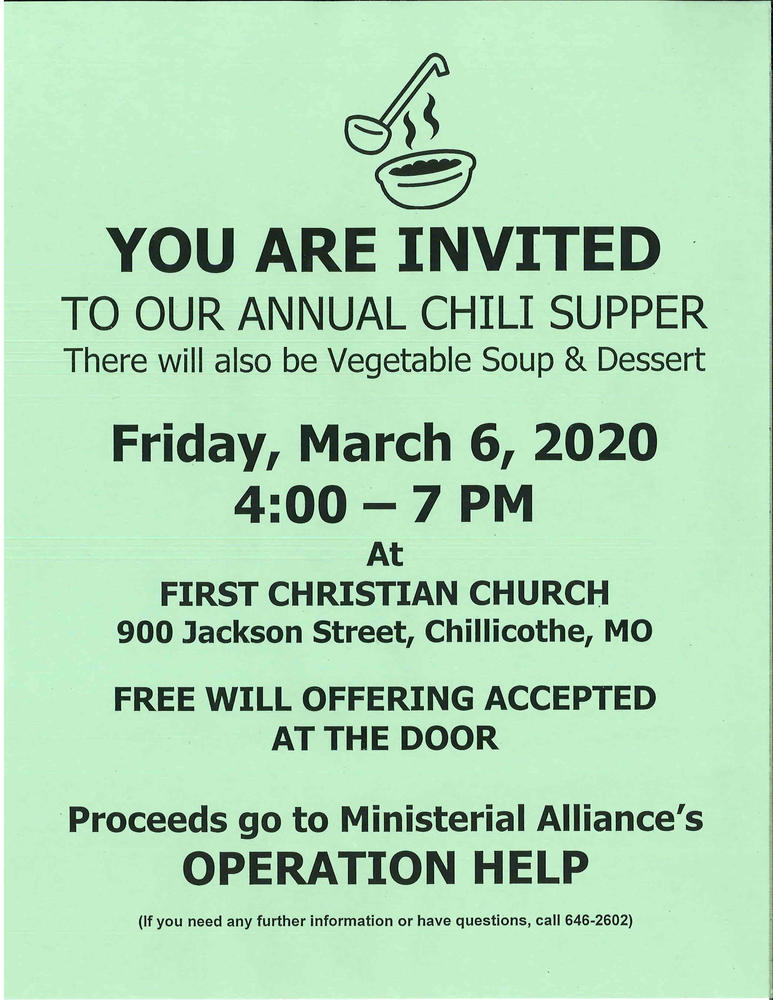 operation help chili supper flyer
