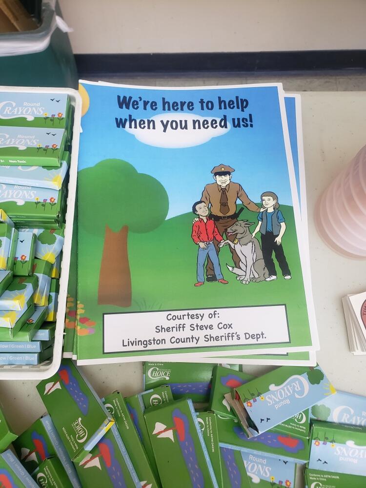 Sheriffs book to children telling them that they are there to help.