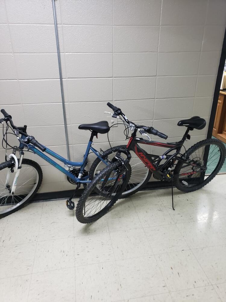 Boy and girls bikes for giveaway to the age groups of 9-12.
