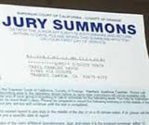 Jury Summons stock photo