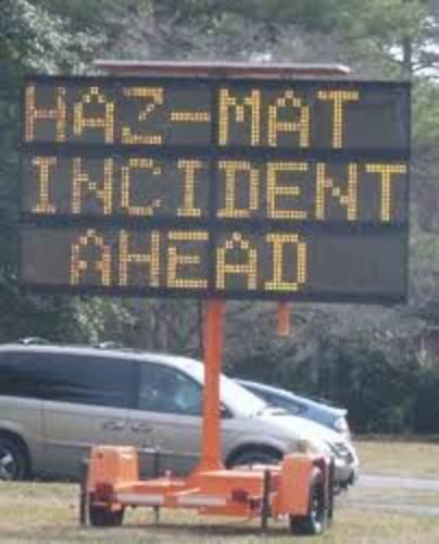 Hazmat road sign