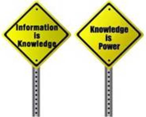 information is knowledge, knowledge is power